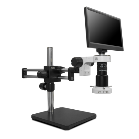 SCIENSCOPE Macro Digital Inspection System With Quadrant LED On Dual Arm Stand MAC3-PK5D-E1Q